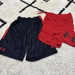 Under Armour ハーフパンツ 黒と赤 2枚セット