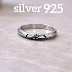 即日発送★silver925★リング★指輪★山切り★シンプル★爪★クロス