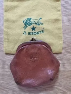 IL BISONTE がま口コインケース ブラウン