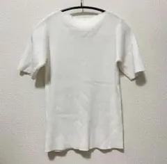 coca ホワイト 半袖ニット M