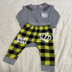 BABYDOLL トレーナー パンツ 2点セット 80cm チェック柄