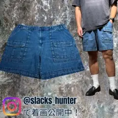 eddie bauer ハーフパンツ カーゴショーツ バギー 90s カーキ - メルカリ