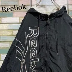 【90's】Reebok リーボック　中綿ナイロンジャケット　ブルゾンビッグロゴのサムネイル