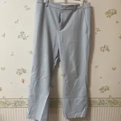 センタープレス ストレートパンツ ライトブルー