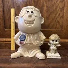 2体セット1970's メッセージドール ピースマーク シリースカルプス