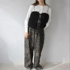 sanself lonslan レオパードパンツ　サンセルフ　ロンスラン