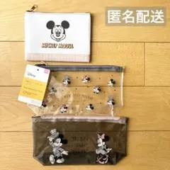DAISO ダイソー Disney 舟形ビニールポーチ ミッキー＆ミニー セット