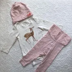 H&M ロンパース パンツ 帽子 68 セット
