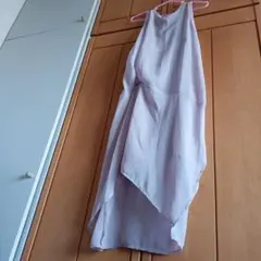 【新品未使用】ZARA シフォンノースリーブドレス桃色