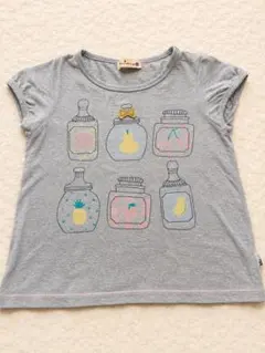 フルーツ瓶プリント グレー Tシャツのサムネイル