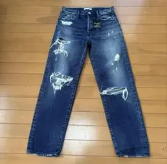 【新品】MOUSSY クラッシュ ダメージ加工 デニム(26)マウジー