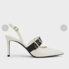 CHARLES & KEITH バックルド スリングバックパンプス ブラック