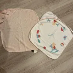 ベビーバスタオル　湯上がりタオル　ベネッセファミリア　フード付き　2枚セット