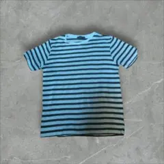 ナノユニバース サマーニット 半袖 Tシャツ ボーダー ブラック ホワイトのサムネイル