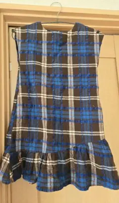 branshes チェック柄 後ろボタンワンピース 130サイズ