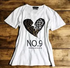 平成ギャル　y2k tシャツ マクブリング　レオパード　ヒョウ柄　ハート　日本製