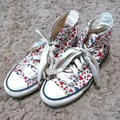 最終処分！！超レア！！限定品！！コンバース♡オールスター♡ハイカット♡ハート柄♡