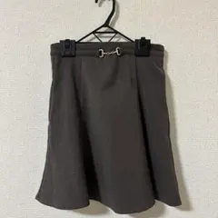 【4/18まで出品】アンミール ダークブラウン フレアスカート ひざ丈