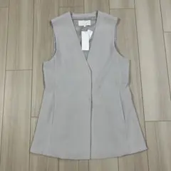 新品未使用　ONWARD自由区【洗える】トリアセダブルクロス ジレライトグレー