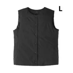 無印良品　軽量ダウン　ポケッタブル　ノーカラーベスト