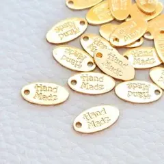ハンドメイドプレート(オーバル)タグチャーム10個