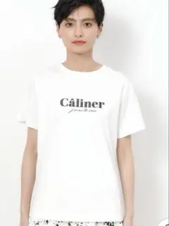 オペークドットクリップ Tシャツ 刺繍 ロゴ M 白 冷感