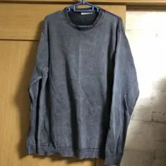 BACK NUMBER グレー クルーネックセーター L