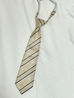 ベージュ ストライプ ネクタイ ワンタッチ 制服