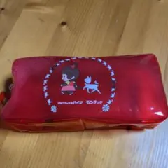 アルプスの少女ハイジ×モンチッチ クリアポーチ レッド