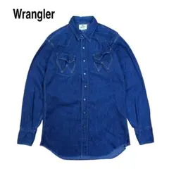 90s Wrangler 27MW ウエスタン デニム シャツ インディゴ M