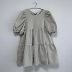 半袖 ティアードチュニック ベージュ Mサイズのサムネイル