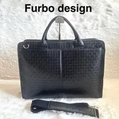[美品]Furbo design フルボ メンズ ビジネスバッグ ブラック 通勤のサムネイル