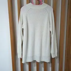 earth music&ecology ホワイト ニットセーター　服　レディース