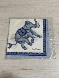 【値下げ！】Jim Thompson タイシルク ミニスカーフ ゾウ柄 未使用