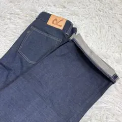 【美品】45rpm 牛仔褲 皮革標籤 R刺繡 寬管褲 27