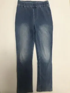 キッズ　デニムボトムパンツ　130cm ブルーデニム
