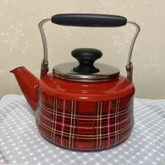 エジリー ホーロー レトロ 赤いチェック柄やかん（蓋付き） 未使用品 2025年最新】EJIRYの人気アイテム - メルカリ