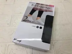 Atsugi アツギ リブレギンス 2枚組 M ブラック/チャコールグレーのサムネイル