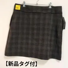 ​【新品タグ付】daisy fuentes グレンチェックミニスカー グレー