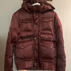 HIDEAWAYS バーガンディ ダウンジャケット 46