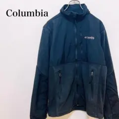 【人気】Columbia ナイロン×フリース 刺繍ロゴ 二重袖 フルジップ
