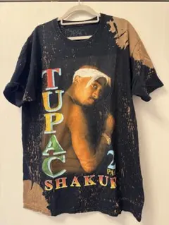 2PAC SHAKUR ブリーチ加工 Tシャツ