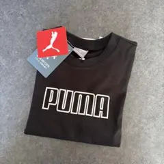 [新品、未使用品]PUMAキッズ長袖Tシャツsize120ブラック×ホワイト