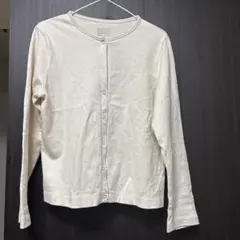 無印良品　太番手天竺編みカーディガン婦人Ｌ　生成