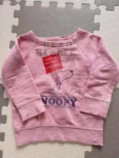 【denim dungareeスヌーピー 】トレーナー 90cmピンク