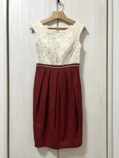 AIMER レース切替バイカラードレス