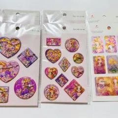 セリア　ディズニー　ラプンツェル　ウォーターシール　3Dシール　ビッグウォーター