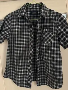 EASTBOY 半袖シャツ ブラック・ホワイトチェック