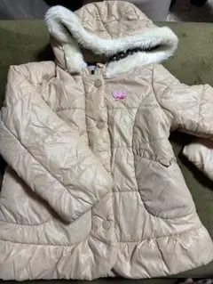 Mikihouse ベージュ フード付きダウンコート