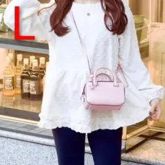 しまむら hiichan ジャガードペプラムブラウス ホワイト L